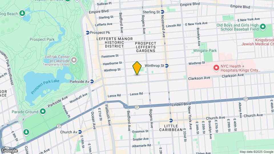 558 Parkside Ave Map and Location Details