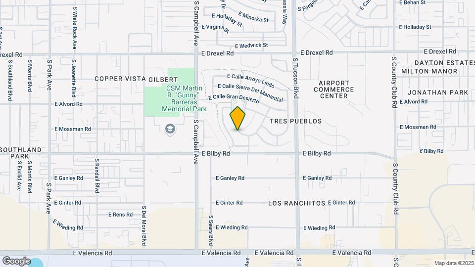 6012 S Avenida Ribero Map and Location Details