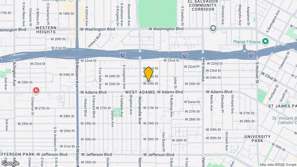 1654 W 25th St Map and Location Details