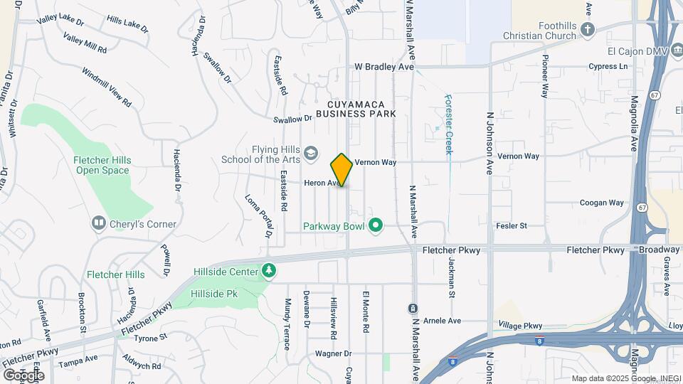 1176 N Cuyamaca St Map and Location Details