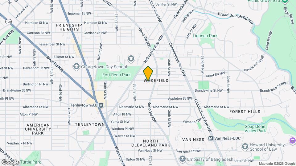 3714 Chesapeake St NW Map and Location Details