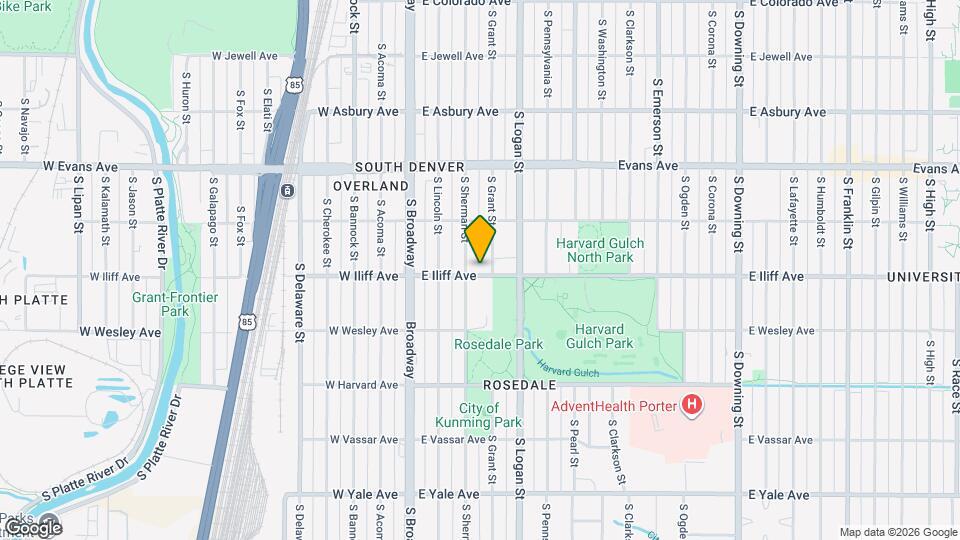 229 E Iliff Ave Map and Location Details