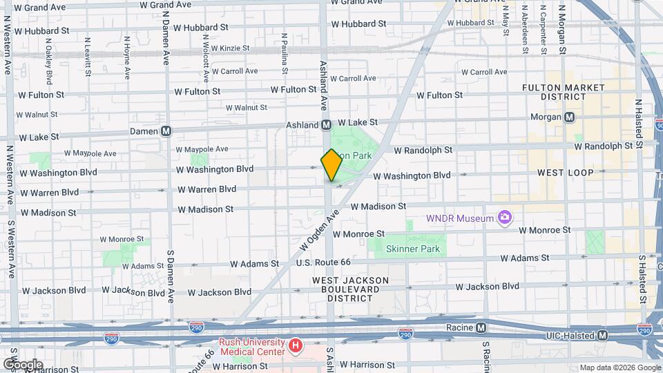 1601 W Warren Blvd Mapa y Detalles de la Ubicación