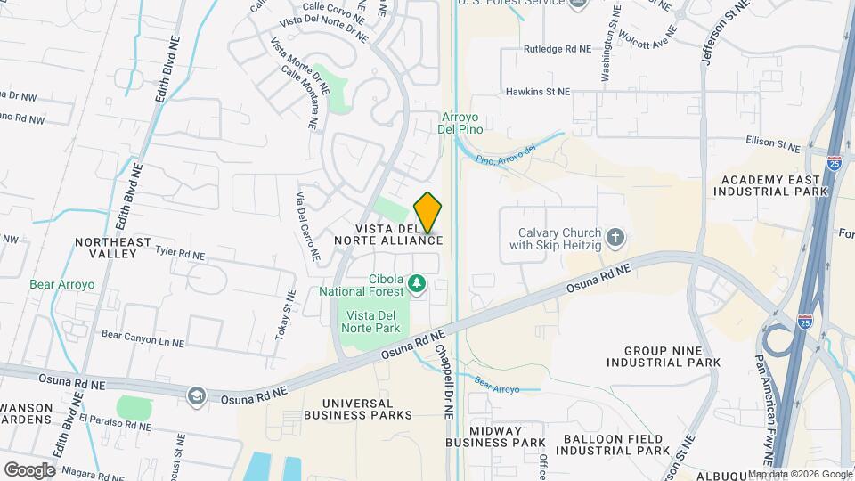 1512 Vista Monte Dr NE Map and Location Details