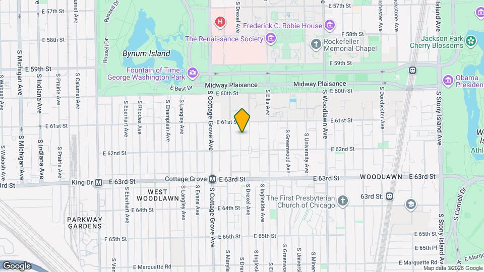 6124 S Ingleside Ave, Unit 1w Map and Location Details
