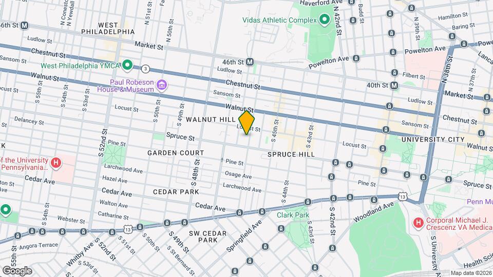 266 S 46th St, Unit 3Fl Map and Location Details