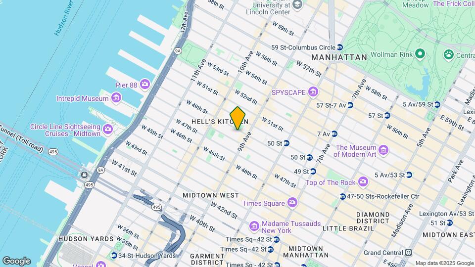 414 West 49th Street Map and Location Details