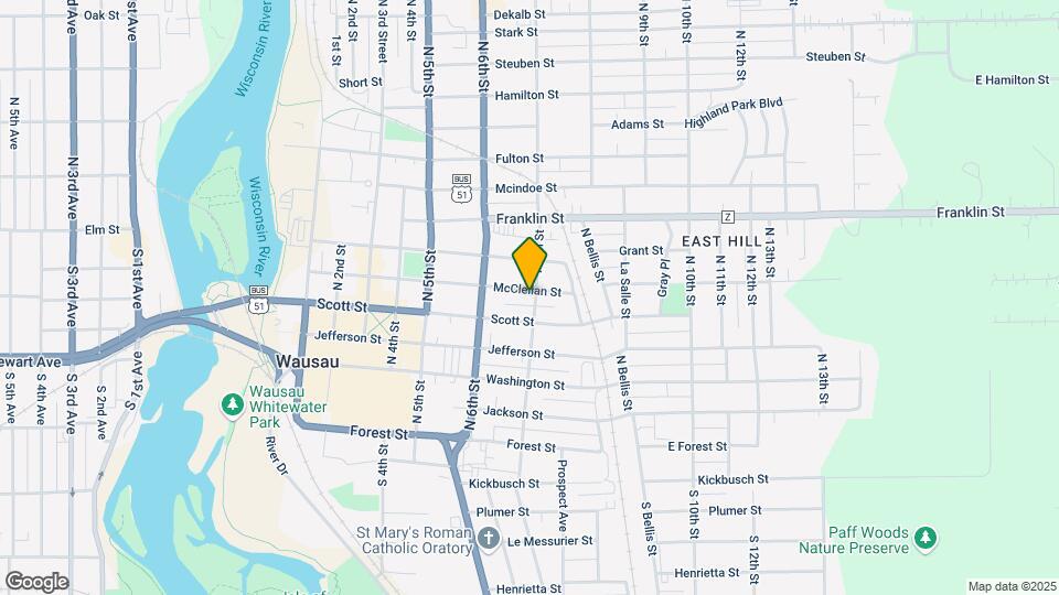 629 McClellan St Map and Location Details