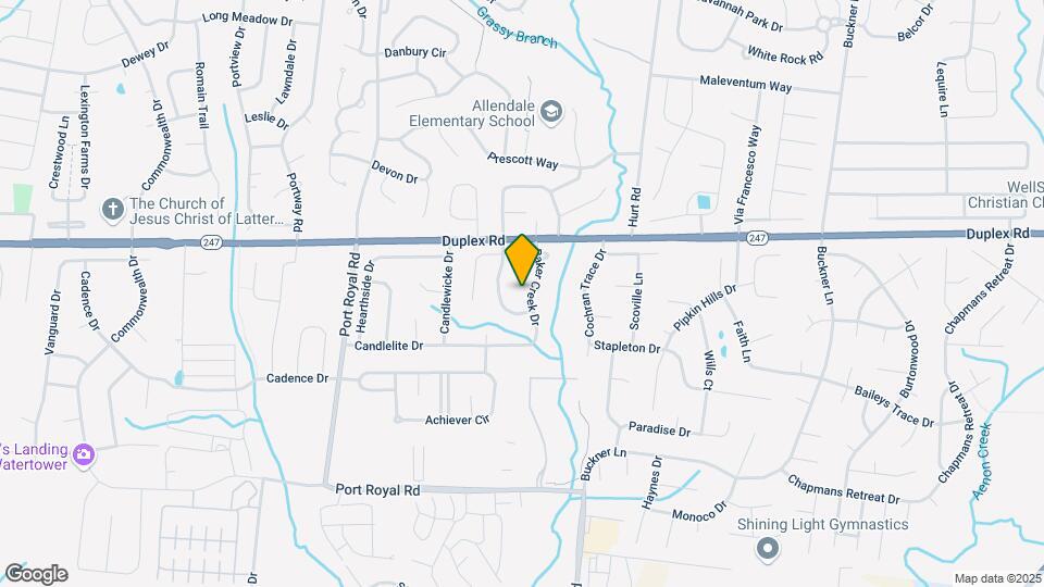 1215 Baker Creek Dr Map and Location Details