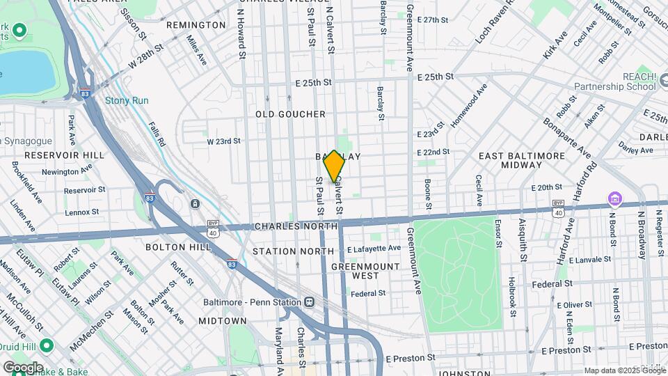 2020 N Calvert St Map and Location Details