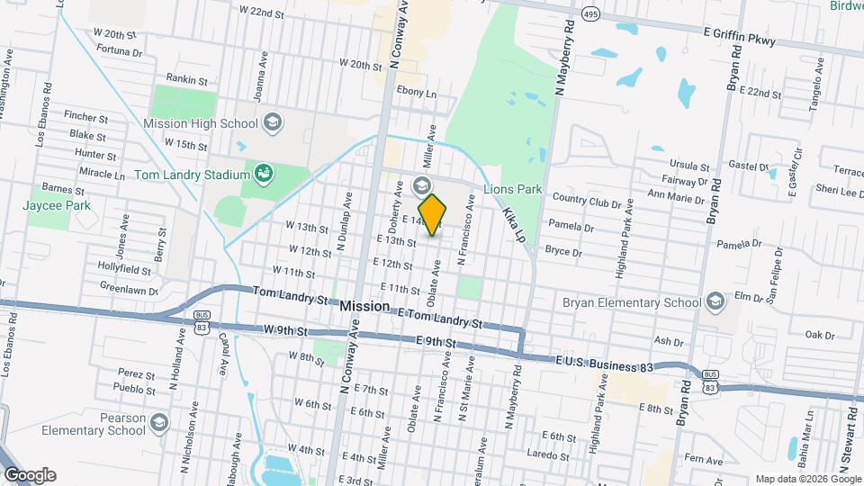 1301 Oblate Ave Map and Location Details