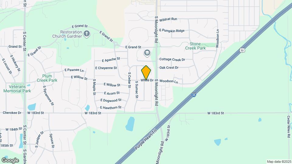 705 S Evergreen St Map and Location Details