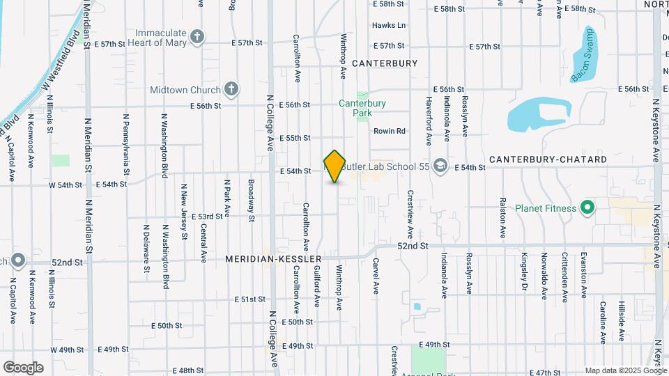 5350 Winthrop Ave Map and Location Details