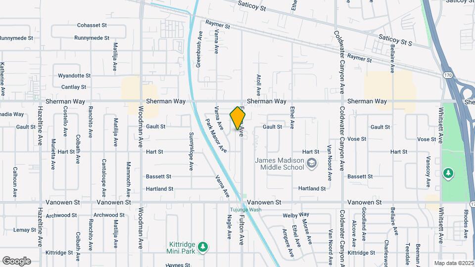 7047 Fulton Ave Map and Location Details