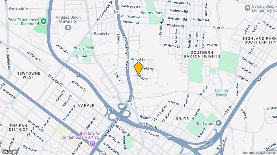 1515 Roane St Map and Location Details