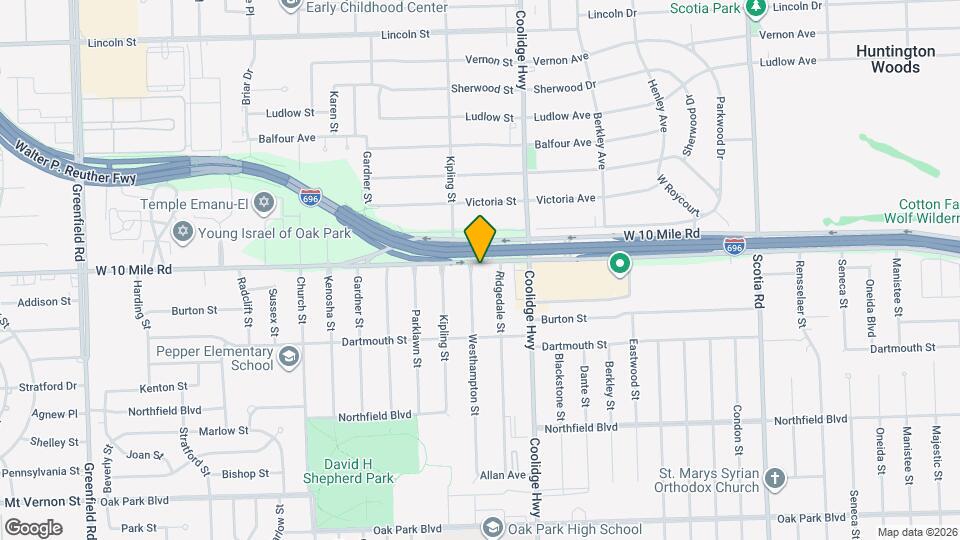 13741 W 10 Mile Rd Map and Location Details