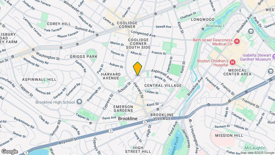 33 Aspinwall Ave Mapa y Detalles de la Ubicación