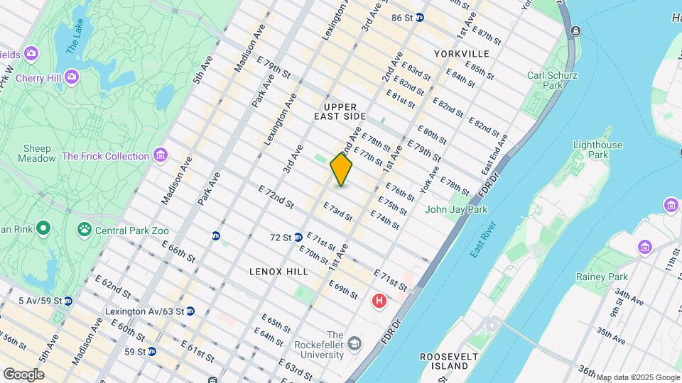 315 E 74th St Map and Location Details