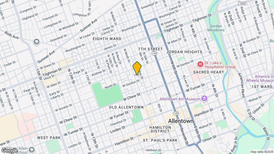 417 N Ninth St Map and Location Details