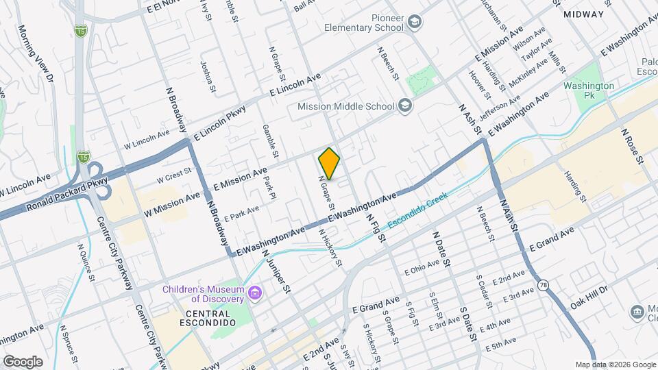 690 N Grape St Map and Location Details