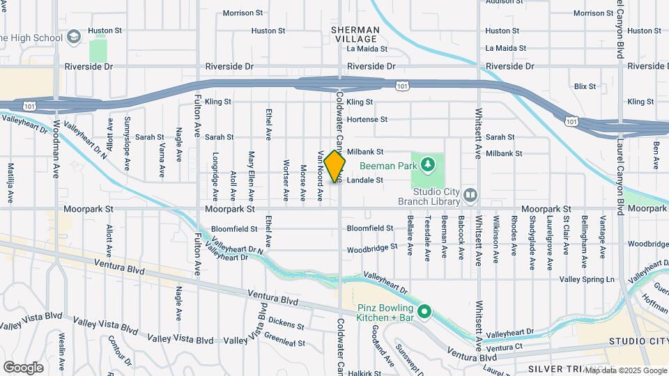 4435 Coldwater Canyon Ave Map and Location Details