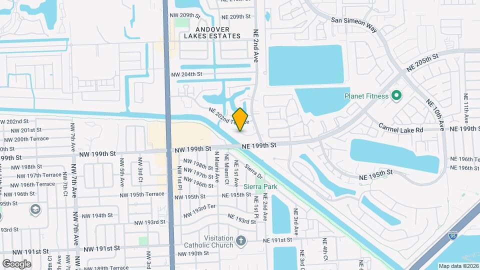 70 NE 202nd Terrace Map and Location Details