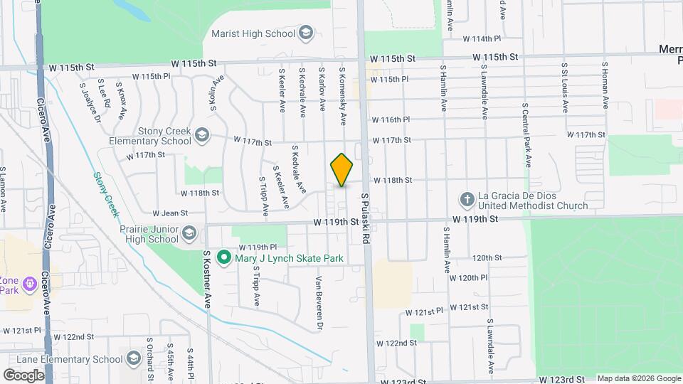 11810 S Komensky Ave Map and Location Details