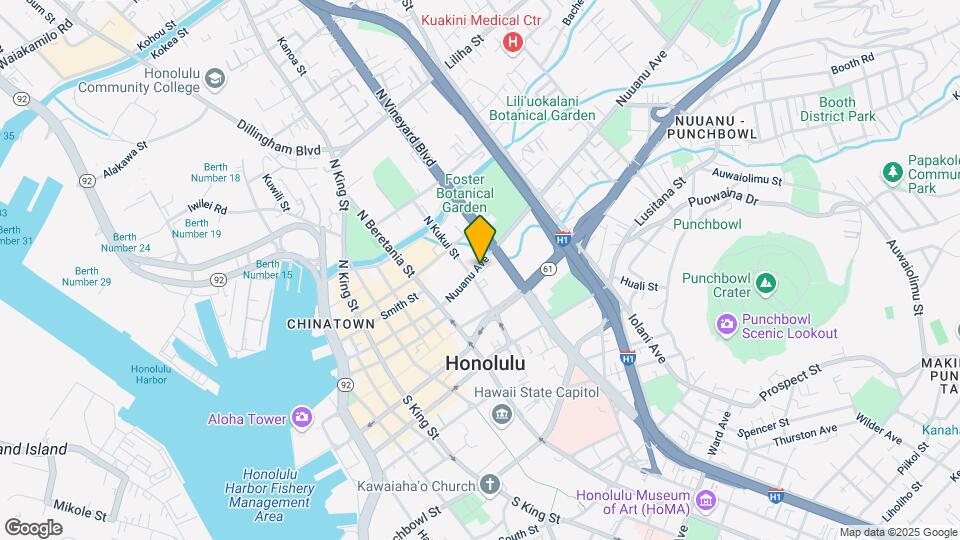 1325 Nuuanu Ave Mapa y Detalles de la Ubicación