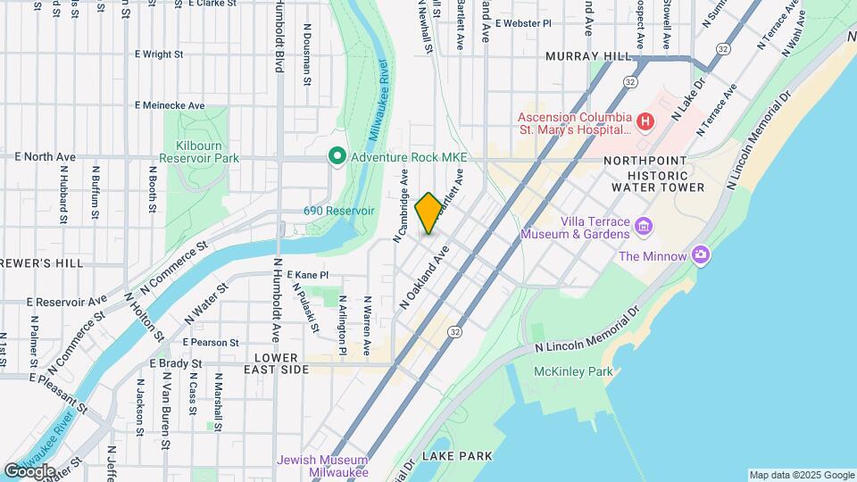 1538 E Irving Pl Mapa y Detalles de la Ubicación