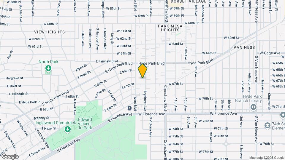 6609 1/2 Brynhurst Ave Map and Location Details