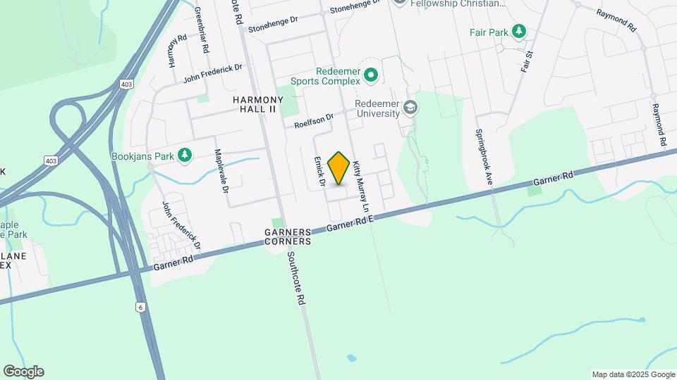Bright & Modern 3-Bed Townhome in Ancaster Map and Location Details