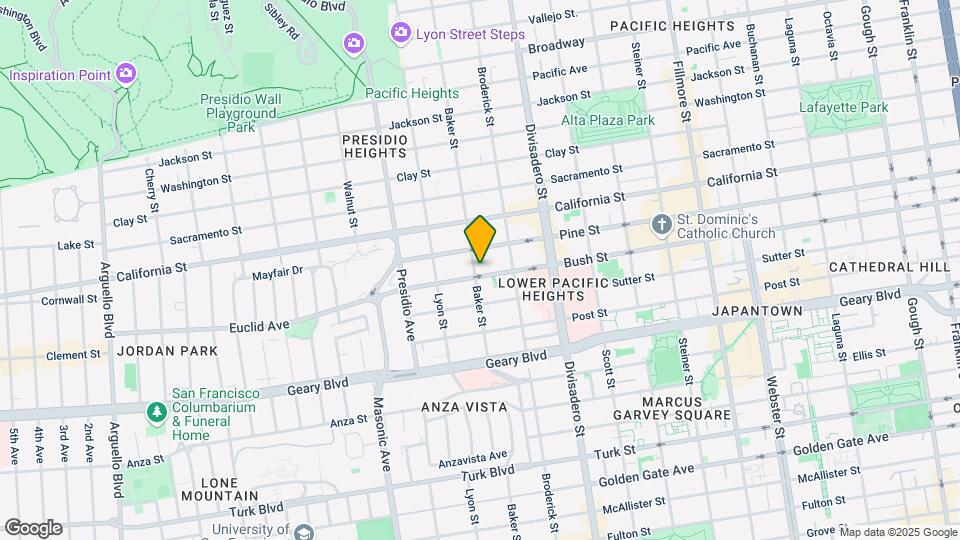 1600 Baker St Mapa y Detalles de la Ubicación