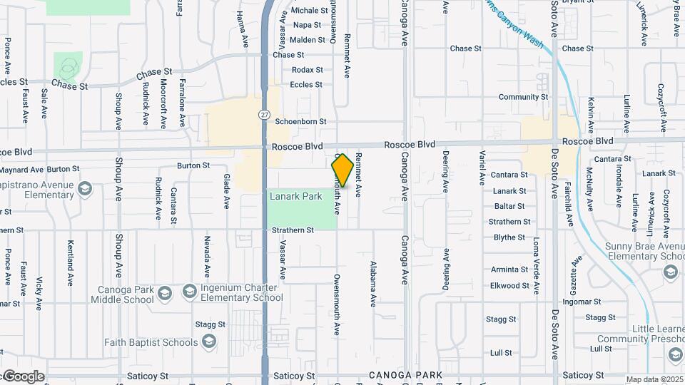 8120 Owensmouth Ave Map and Location Details