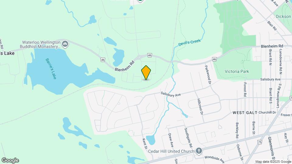 Pet-Friendly 4-Bedroom Detached Home with Garage & Backyard in Cambridge Map and Location Details