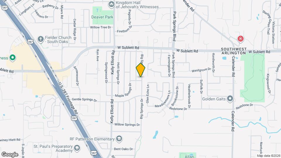 6208 Big Springs Dr Map and Location Details