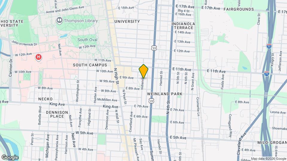 1490 Indianola Ave Map and Location Details