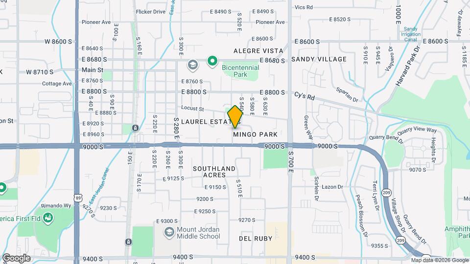 8947 S 500 E, Unit Basement Map and Location Details