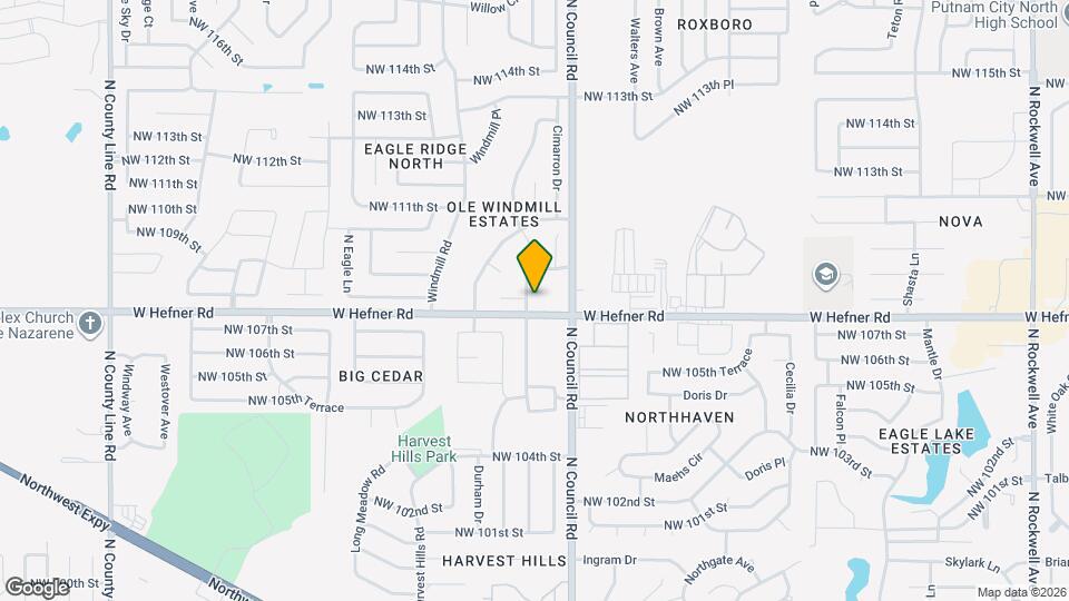 10912 Oak Hollow Dr Map and Location Details