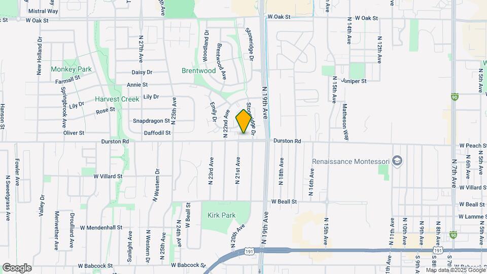 2123 Durston Rd Map and Location Details