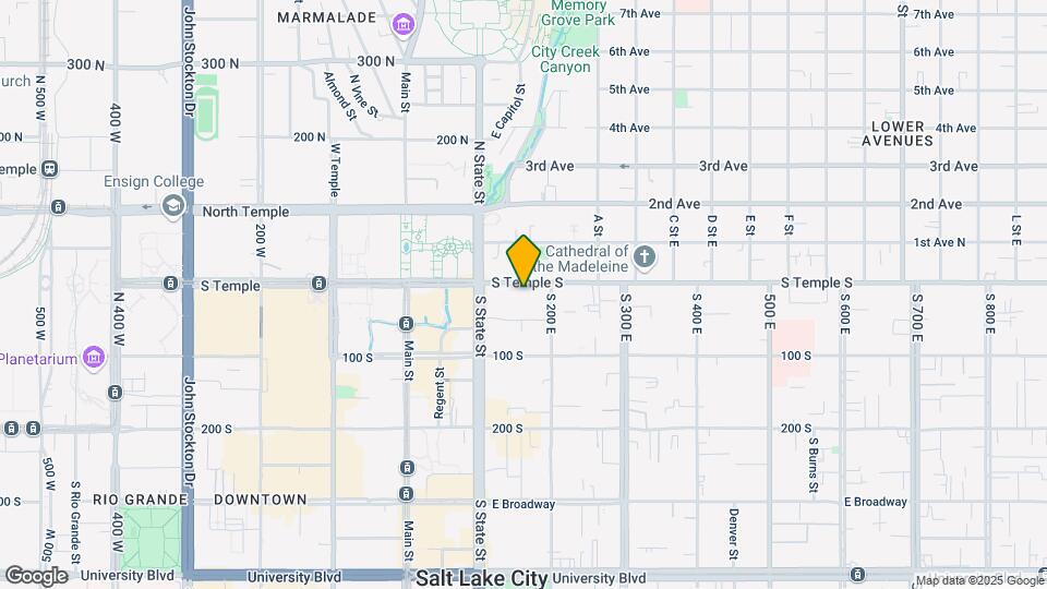 150 E South Temple Map and Location Details