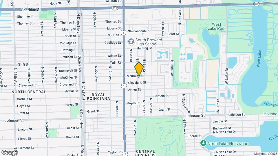 1640 McKinley St Map and Location Details