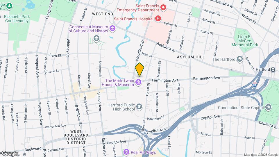 360 Farmington Ave Map and Location Details