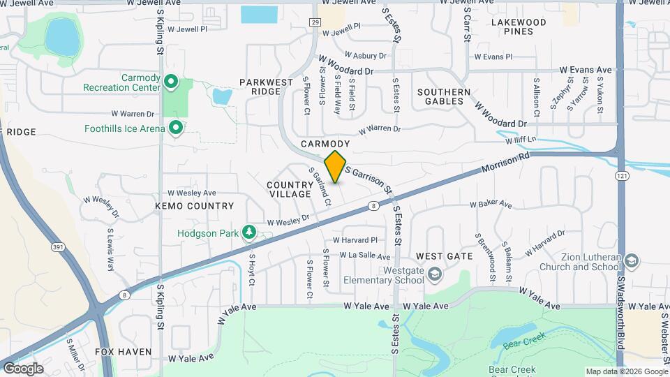 2351 S Garland St Map and Location Details