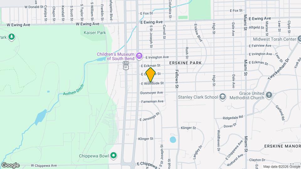 136 E Woodside St Map and Location Details