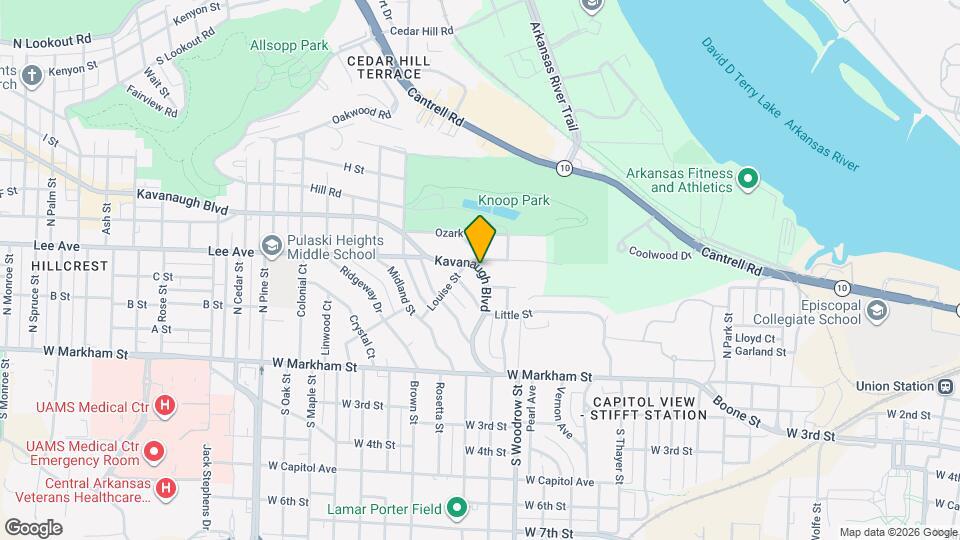 1315 Kavanaugh Blvd Mapa y Detalles de la Ubicación