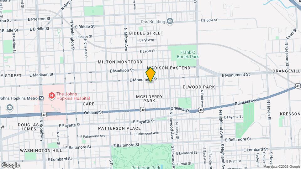 627 N Lakewood Ave Map and Location Details