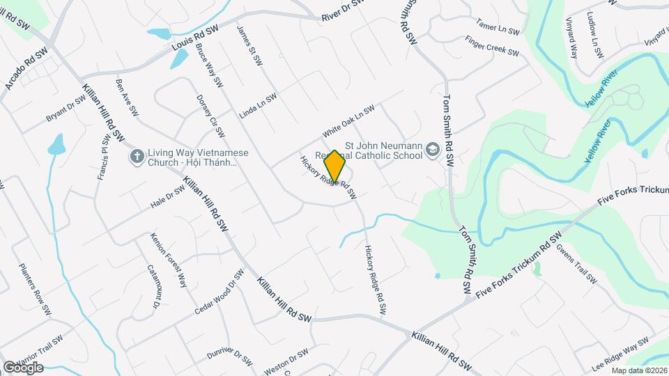 695 Hickory Ridge Rd SW Map and Location Details