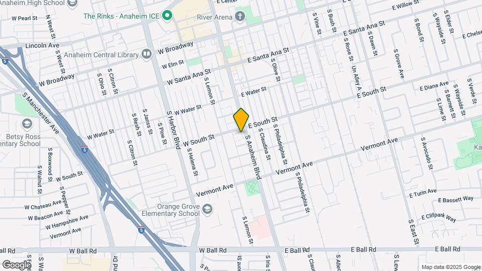 801 S Anaheim Blvd Map and Location Details