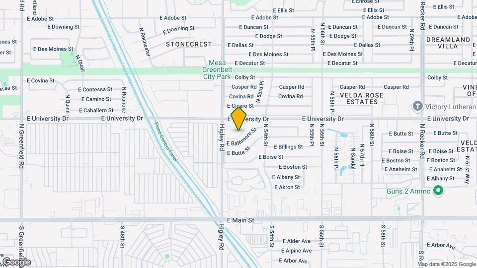 315-321 N Higley Rd Mapa y Detalles de la Ubicación