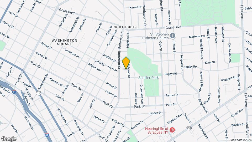 1027 Highland St Map and Location Details
